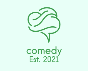 Mind - Green Brain Psychology logo design