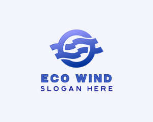 Wind Airflow HVAC logo design