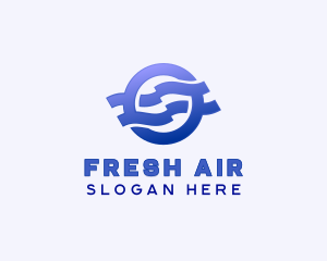 Wind Airflow HVAC logo design