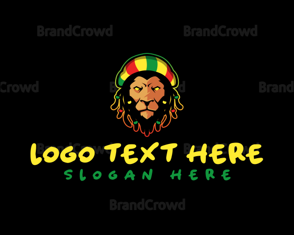 Rasta Lion Dreadlocks Logo