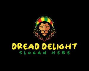 Dreadlocks - Rasta Lion Dreadlocks logo design