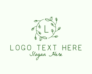 Botanical - Organic Leaf Floral Branch logo design