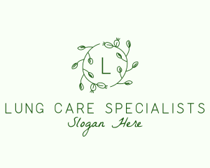 Organic Leaf Floral Branch  logo design