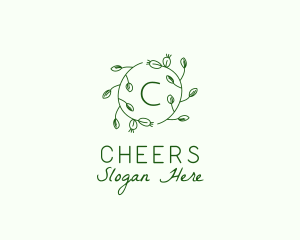 Yard Care - Organic Leaf Floral Branch logo design