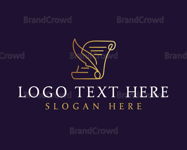 Legal Feather Document Logo