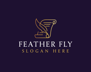 Legal Feather Document logo design