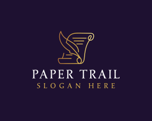 Document - Legal Feather Document logo design