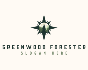 Pine Forest Compass logo design