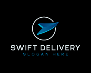 Plane Courier Delivery logo design