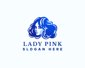 Curly Hair Lady logo design