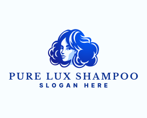 Shampoo - Curly Hair Lady logo design