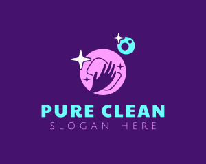 Hand Wipe Bubbles logo design