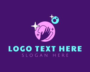 Negative Space - Hand Wipe Bubbles logo design