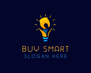 Light Bulb Electricity logo design