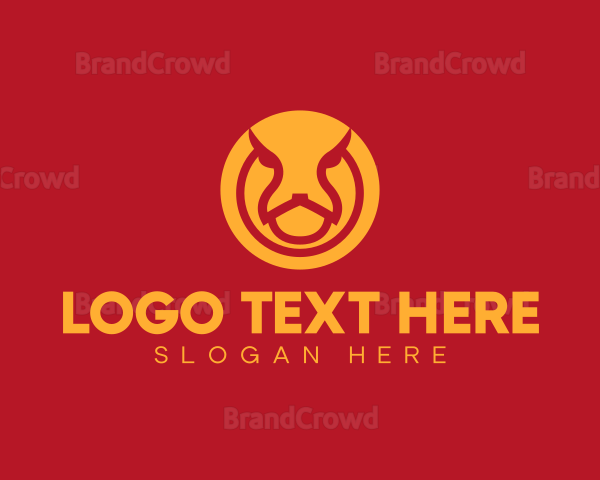 Wild Abstract Animal Head Logo