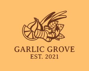 Garlic - Cooking Ingredients Restaurant logo design