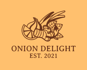 Onion - Cooking Ingredients Restaurant logo design