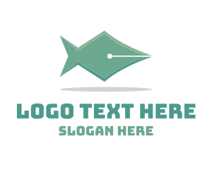 Publish - Pen Nib Fish logo design