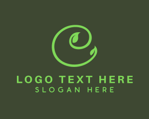 Vegan - Beauty Wellness Vine Letter C logo design