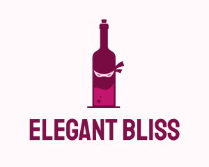 Bartender - Ninja Wine Bottle logo design