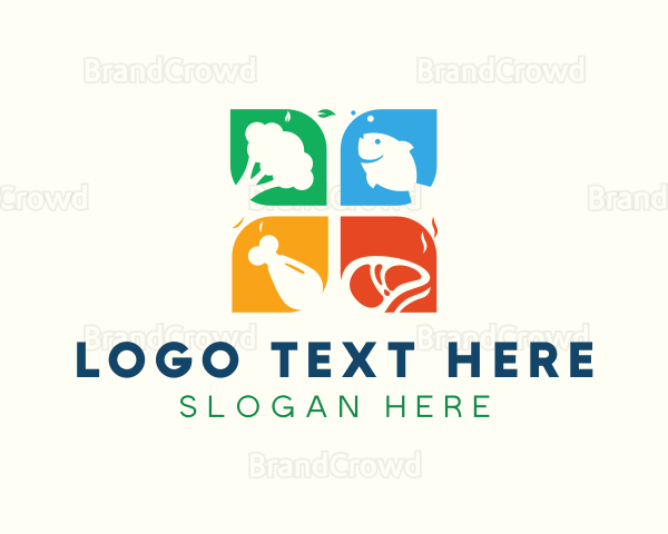 Fresh Grocery Shopping Logo