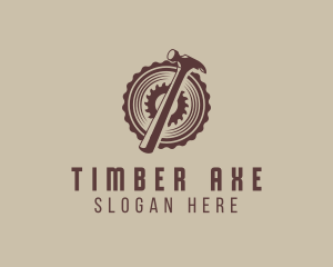 Hammer Saw Carpentry logo design