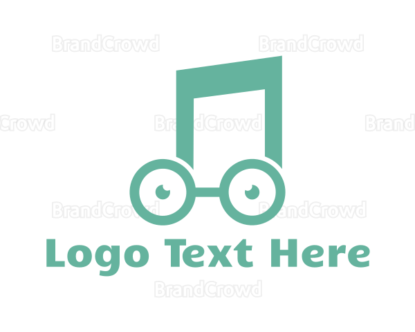 Musical Note Eyeglasses Logo
