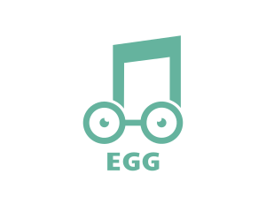 Radio Station - Musical Note Eyeglasses logo design