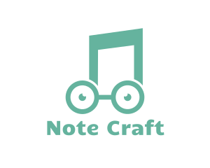 Note - Musical Note Eyeglasses logo design