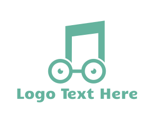 Music - Musical Note Eyeglasses logo design