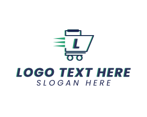 Convenience Store - Fast Grocery Cart logo design