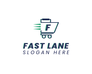 Fast Grocery Cart logo design