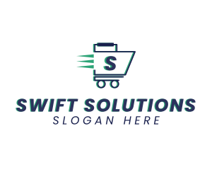 Fast Grocery Cart logo design