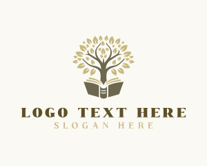 Textbook - Learning Book Tree logo design