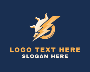 Flash - Solar Energy Lightning logo design