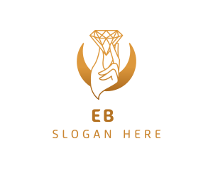 Fashion - Golden Hand Diamond logo design