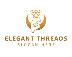 Golden Hand Diamond logo design