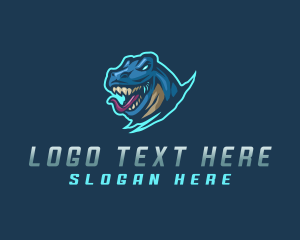 Ferocious - Wild Gaming Dinosaur logo design