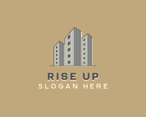 Skyscraper Building Realty logo design