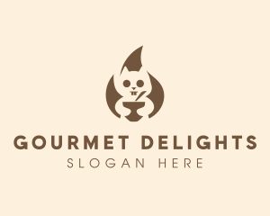 Squirrel Food Bowl logo design