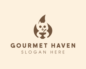 Squirrel Food Bowl logo design