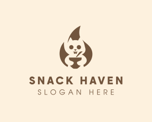 Squirrel Food Bowl logo design