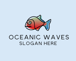 Marine Life - Pet Fish Marine logo design