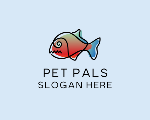 Pet Fish Marine logo design