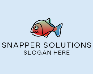 Snapper - Animal Pet Fish logo design