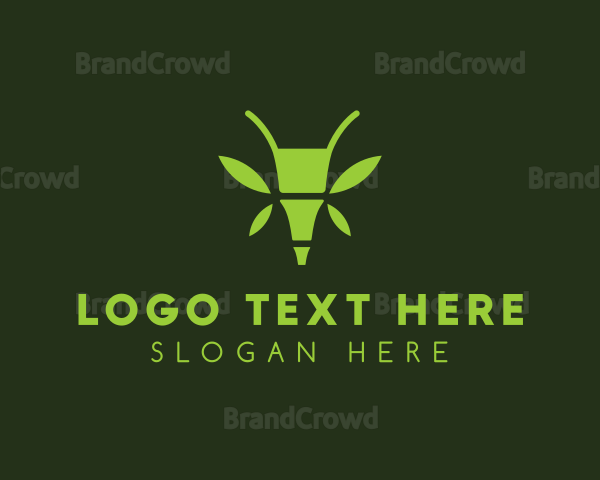 Green Bamboo Insect Logo