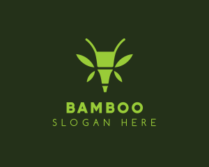 Green Bamboo Insect logo design