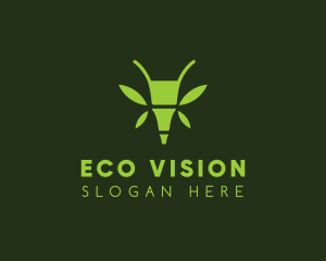 Green Bamboo Insect logo design