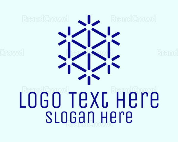 Blue Hexagon Pattern Logo