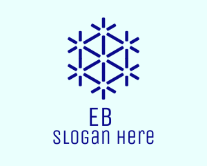 Geometric - Blue Hexagon Pattern logo design